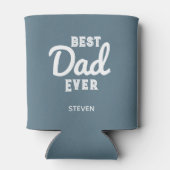 Vatertag Bester Vater je Dusty Blue Personalisiert Dosenkühler (Rückseite)