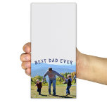 Vatertag Bester Vater je ein Foto hinzufügen Magnetischer Notizblock<br><div class="desc">Suchen Sie ein einzigartiges und personalisiertes Geschenk für Ihren Vater in diesem Tag? Dieses niedliche Foto Notizblock eignet sich hervorragend, um Notizen zu schreiben, Aufgabenlisten zu erstellen oder Erinnerungen zu schreiben. Was es wirklich besonders macht, ist die Möglichkeit, es mit einem Foto und einer Botschaft Ihrer Wahl anzupassen, sodass es...</div>