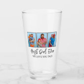 Vatertag Bester Vater je Familienfoto Collage Glas (Vorderseite)