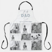 Vatertag Bester Vater je Foto Collage Blue Schürze (Vorderseite)