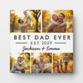 Vatertag Bester Vater je FotoCollage Fotoplatte (Vorderseite)