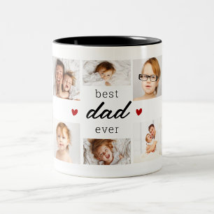Vatertag Bester Vater je FotoCollage Zweifarbige Tasse