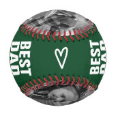 Vatertag Bester Vater je Fotos Personalisiert Baseball (Rückseite)