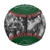 Vatertag Bester Vater je Fotos Personalisiert Baseball (Vorderseite)