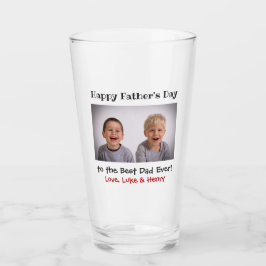 Vatertag Bester Vater je Kind Foto Beer Pint Glas