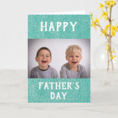 Vatertag Bester Vater je Kind Foto Karte (Gelbe Blume)