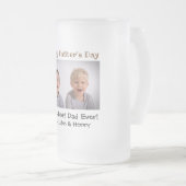 Vatertag Bester Vater je Kind Foto Mattglas Bierglas (VorderseiteRechts)