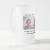 Vatertag Bester Vater je Kind Foto Mattglas Bierglas (Vorderseite Links)