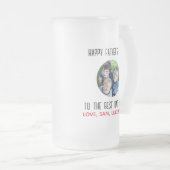 Vatertag Bester Vater je Kind Foto Mattglas Bierglas (VorderseiteRechts)