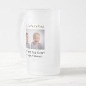 Vatertag Bester Vater je Kind Foto Mattglas Bierglas (Vorderseite Links)
