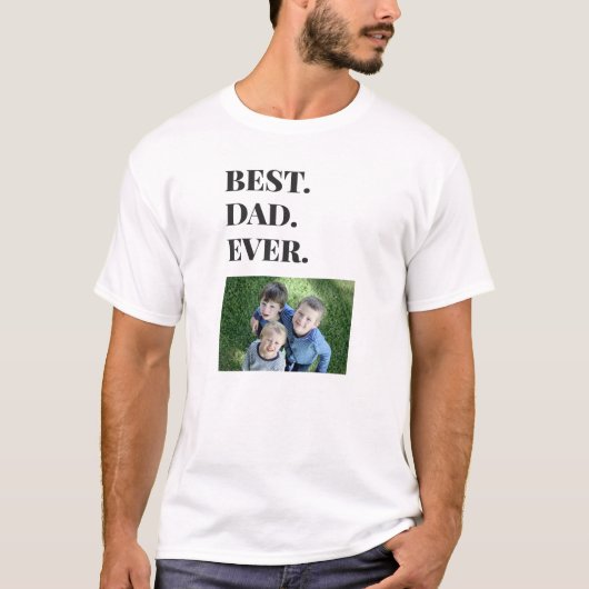 Vatertag Bester Vater je Kind Foto T-Shirt (Vorderseite)