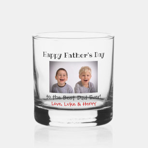 Vatertag Bester Vater je Kind Foto Whiskyglas