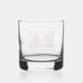 Vatertag Bester Vater je Kind Foto Whiskyglas (Rückseite)