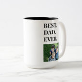 Vatertag Bester Vater je Kind Foto Zweifarbige Tasse (VorderseiteRechts)