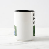 Vatertag Bester Vater je Kind Foto Zweifarbige Tasse (Mittel)