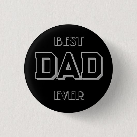 Vatertag Bester Vater je schwarz Button (Vorderseite)
