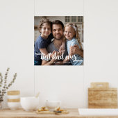 Vatertag Bester Vater je Skript-Foto Poster (Küche)