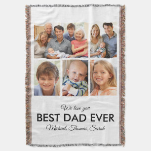 Vatertag Bester Vater je Trendy FotoCollage Decke