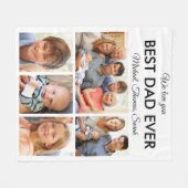 Vatertag Bester Vater je Trendy FotoCollage Fleecedecke (Vorderseite (Horizontal))