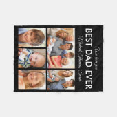 Vatertag Bester Vater je Trendy FotoCollage Fleecedecke (Vorderseite (Horizontal))