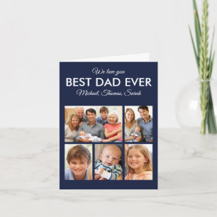 Vatertag Bester Vater je Trendy FotoCollage Karte