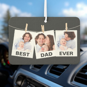 Vatertag Bester Vater überhaupt 3 Foto-Collage Autolufterfrischer