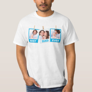 Vatertag Bester Vater überhaupt 3 Foto-Collage T-Shirt