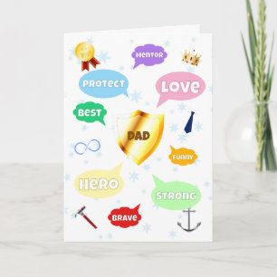 Vatertag Bester Vater Word Wolken King Crown Liebe Karte