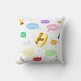 Vatertag Bester Vater Word Wolken King Crown Liebe Kissen