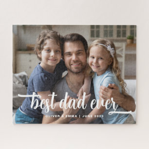Vatertag Bestes Papa Aller Zeiten Skript Foto Puzzle
