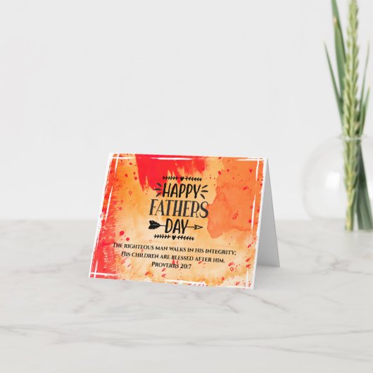 Vatertag Bibel Verse Der Herr segne dich Karte (Vorderseite)
