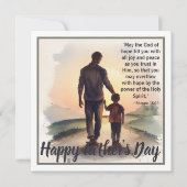 Vatertag Bibelverse: Römer 15:13 Feiertagskarte (Vorderseite)