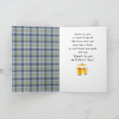 Vatertag Bier auf Kariert Karte (Innenseite)