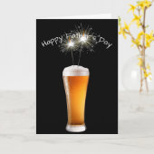 Vatertag-Bier mit Sparklern Karte (Gelbe Blume)