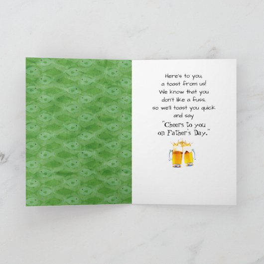 Vatertag-Bier über Fischdesign Karte (Innenseite)