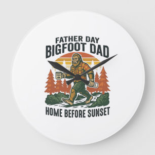 Vatertag Bigfoot Dad Shirt Der Mann Der Mythos Der Große Wanduhr