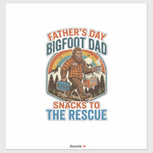 Vatertag Bigfoot Dad Shirt Kinder großziehen wie e Aufkleber