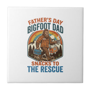 Vatertag Bigfoot Dad Shirt Kinder großziehen wie e Fliese