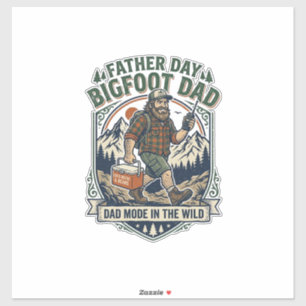 Vatertag Bigfoot Dad Shirt Mythical Family Man R Aufkleber
