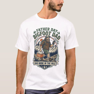 Vatertag Bigfoot Dad Shirt Mythischer Familienmann