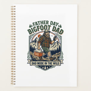 Vatertag Bigfoot Dad Shirt Mythischer Familienmann Planer