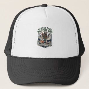 Vatertag Bigfoot Dad Shirt Mythischer Familienmann Truckerkappe