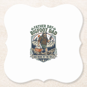 Vatertag Bigfoot Dad Shirt Mythischer Familienmann Untersetzer