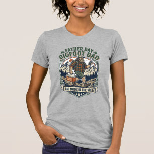 Vatertag Bigfoot Dad Shirt Mythologischer Familien
