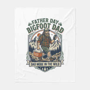 Vatertag Bigfoot Dad Shirt Mythologischer Familien Fleecedecke