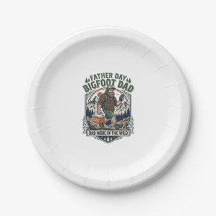 Vatertag Bigfoot Dad Shirt Mythologischer Familien Pappteller