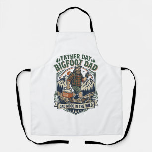 Vatertag Bigfoot Dad Shirt Mythologischer Familien Schürze