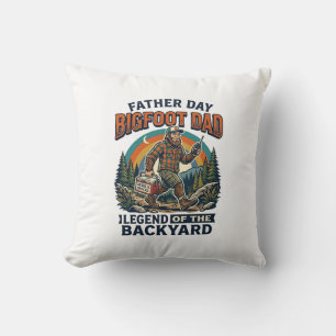 Vatertag Bigfoot Dad Shirt Snacks Held Funny Gif Kissen