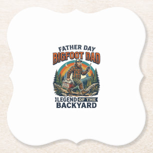 Vatertag Bigfoot Dad Shirt Snacks Held Funny Gif Untersetzer