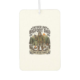 Vatertag Bigfoot Dad Shirt Woodland Papa Retro G Autolufterfrischer